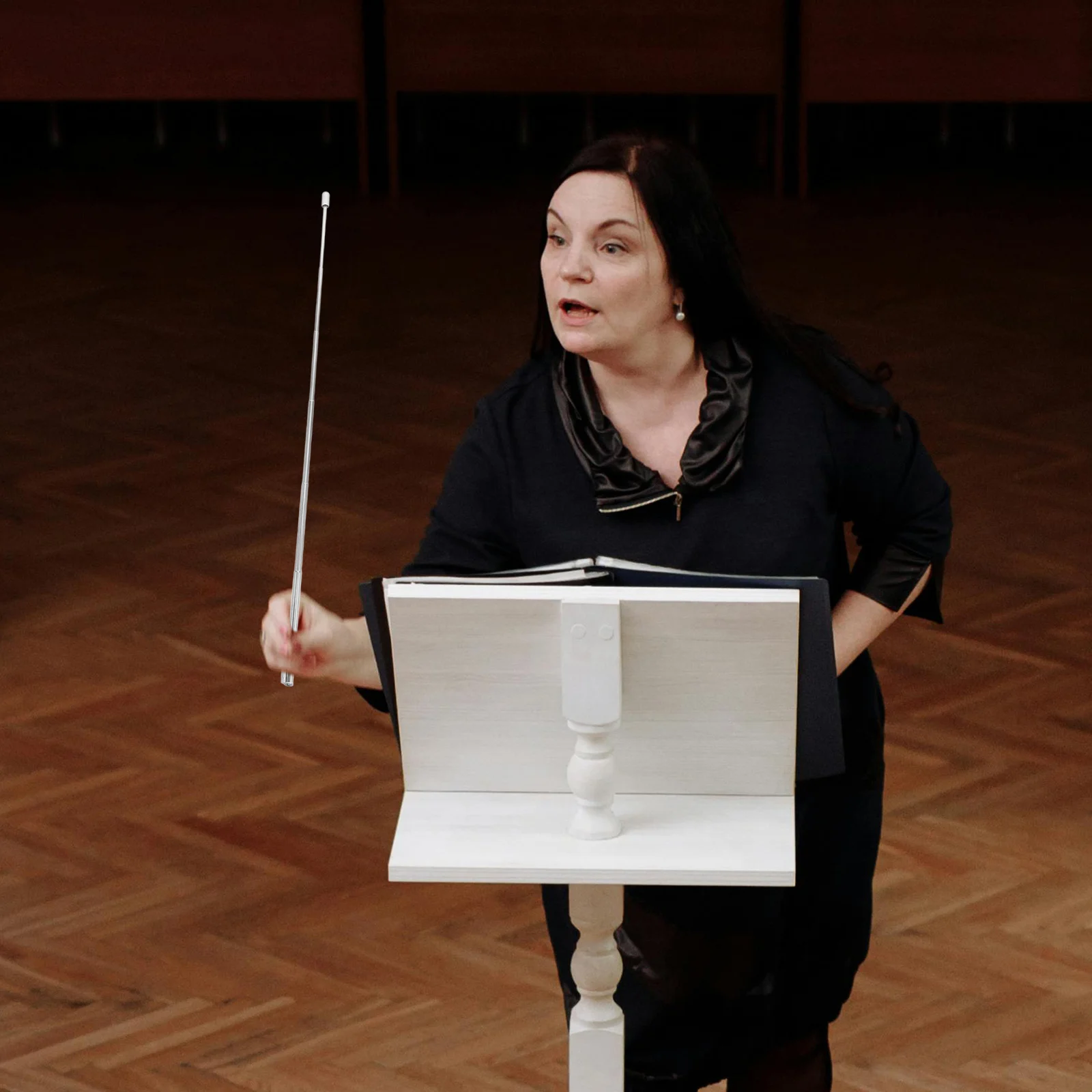 خفيفة الوزن الفولاذ المقاوم للصدأ إجراء باتون قابل للسحب المحمولة موصل الموسيقى أداة أداء الأوركسترا