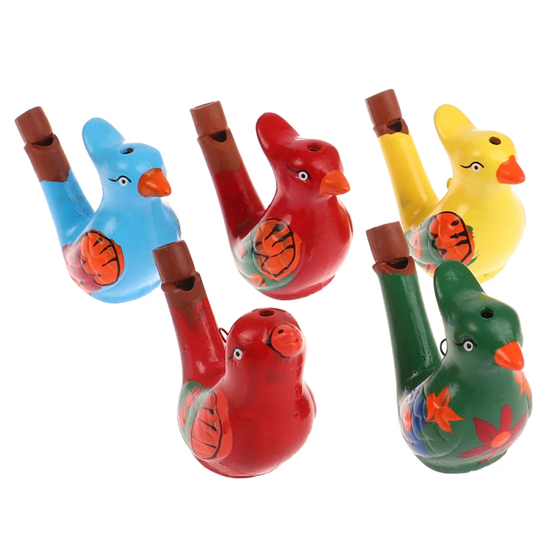 Coloured Drawing Water Bird Whistle for Kid Early Learning Educational Children Toy Musical Instrument Bathtime Musical Toy