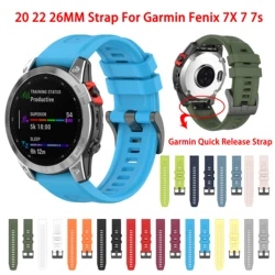 22 26MM 시계 밴드 Garmin Fenix 6 6X Pro 5X 5 스마트 워치 스트랩 실리콘 Fenix 7 7X 포어 러너 935 945 퀵 릴리스 팔찌