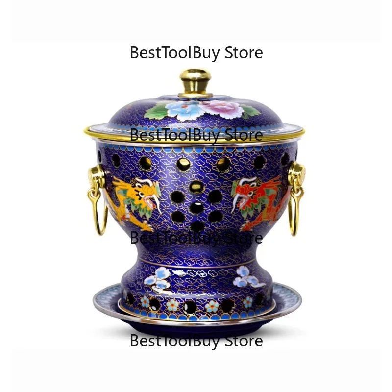 Chinese Traditional Copper Hot Pot Mini Enamel Hotpot for Lamb Beef Chicken Meat Cooking