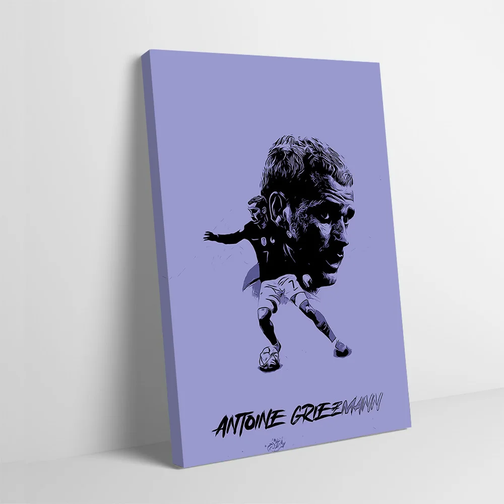 Antoine Griezmann Soccer Art Printing Poster Customizable Pictures Wall Art Canvas Painting for Gamer Decoration Bathroom Decor
