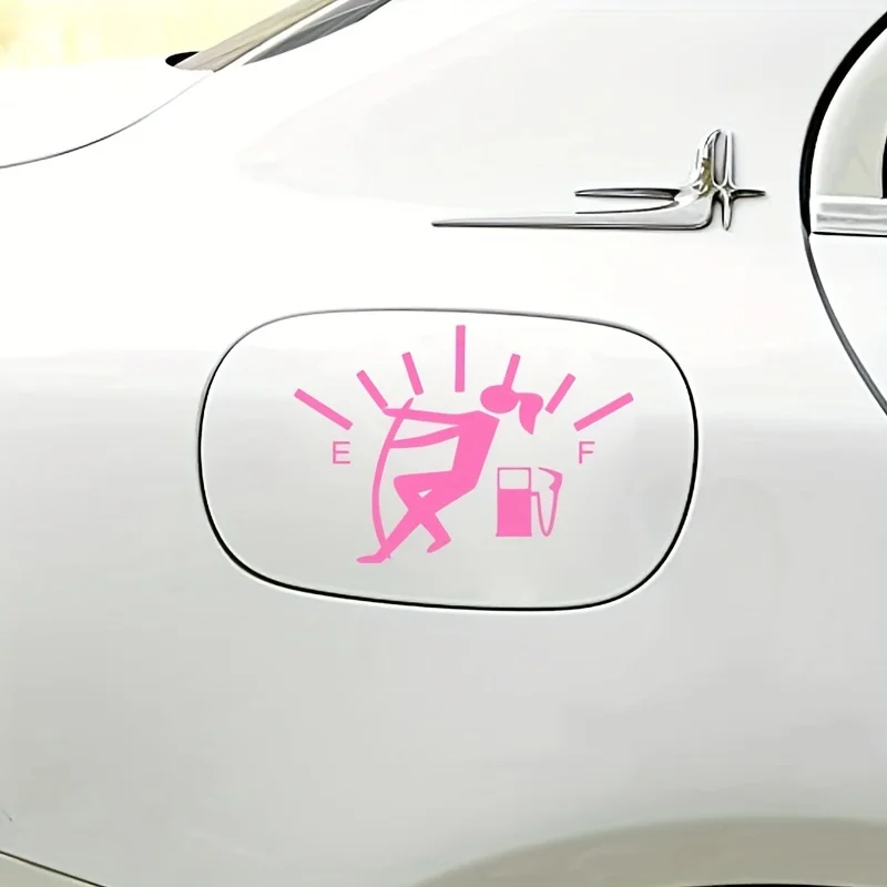 Funny Fuel Tank Cap Girl Waterproof Vinyl Stickers Decals DIY Styling Decor Auto Car Fuel Tank Accessories