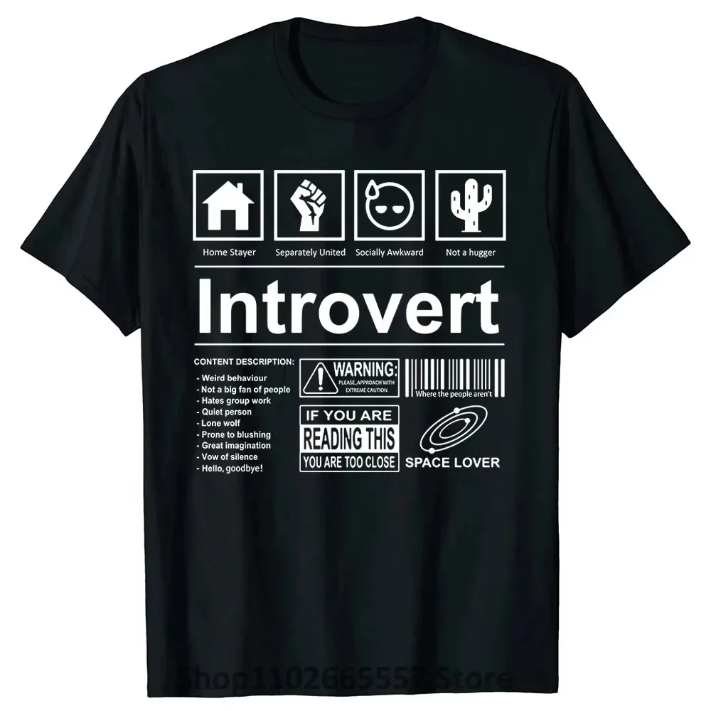 Summer Cotton Streetwear Humor Quotes Christmas Gifts funny Introvert Logo T Shirt Funny Sayings Humor Introvers Joke T Shirts