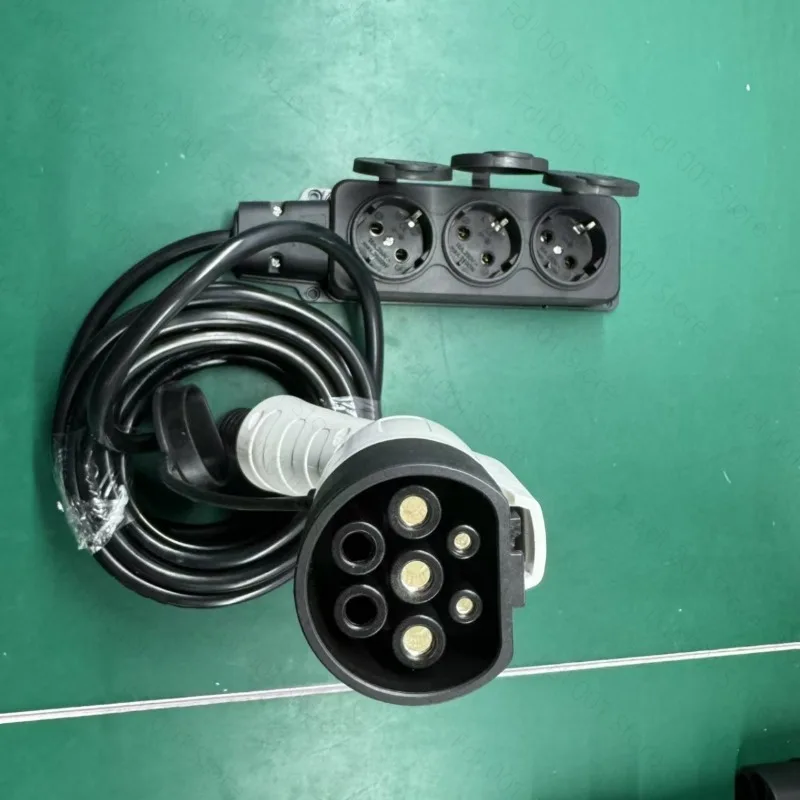 New energy vehicle discharge gun European standard European standard power strip v2l conversion socket cross-border explosion