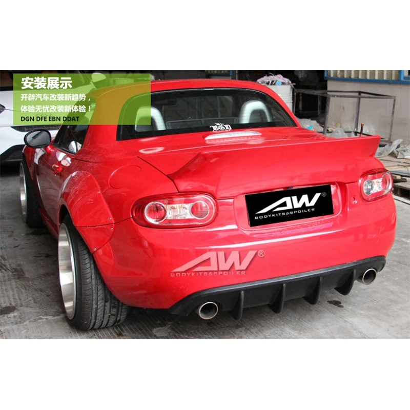 MX5-NC CAR REAR BUMPER LIP SPOILER AUTO REAR DIFFUSER COVER FIT FOR MZADA MX-5 2009 2010 2011 2012 2013 2014 2015