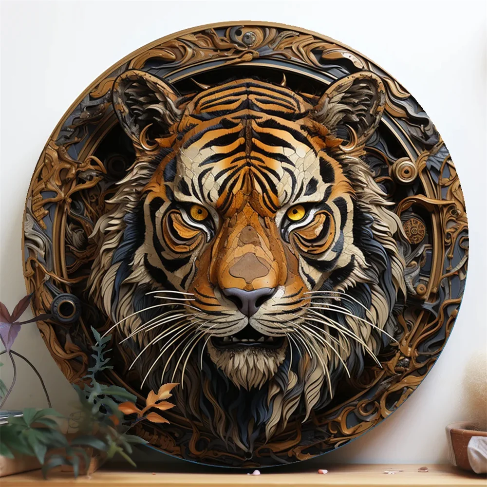 جولة معدن الألومنيوم تسجيل الفن اللوحة إكليل لوحات الزخرفية مدخل ديكور هدية قناع موضوع لشريط نادي ديكور جدران غرفة المنزل #4