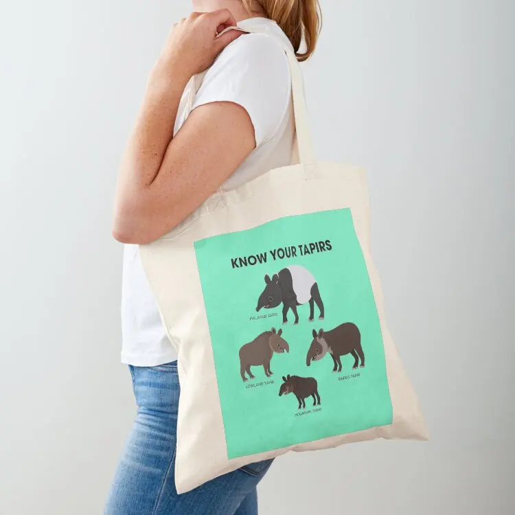 

Know Your Tapirs Tote Bag reusable grocery bags tote bags cloth bags Gift foldable reusable bag