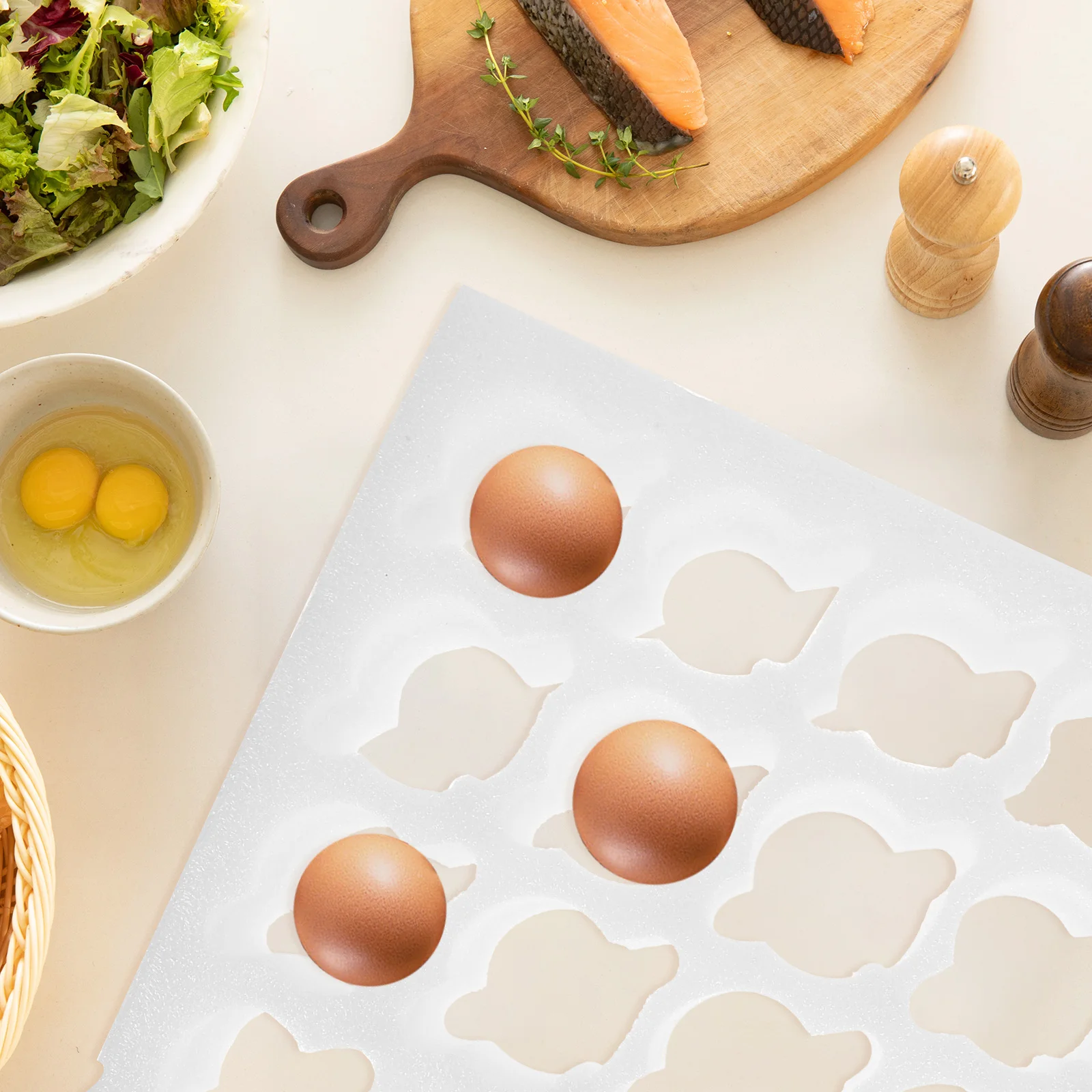 

Duck Egg Tray Protective Reusable White Container Portable Egg Holder ganizer Shipping Foam Kitchen Facility