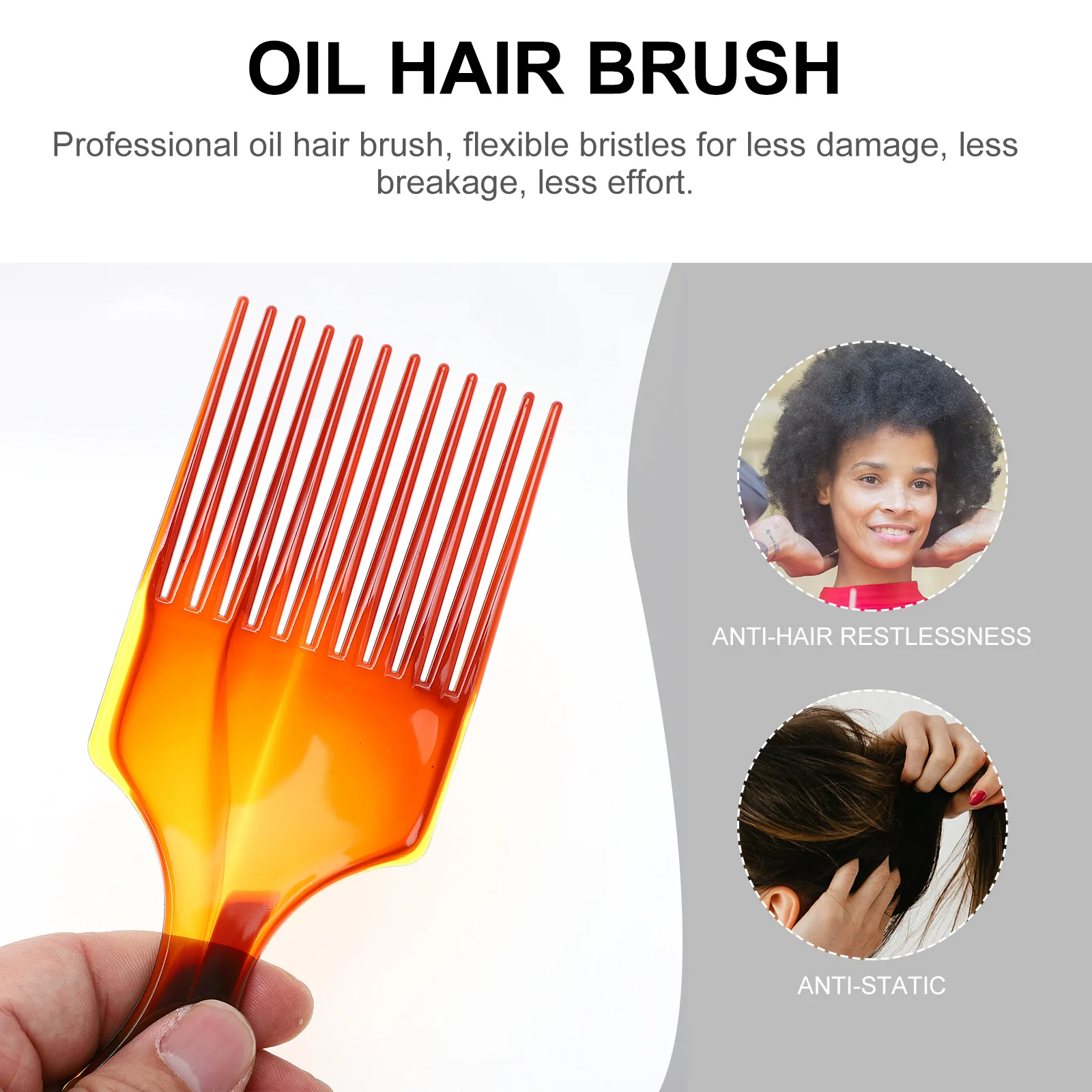 

4Pcs Insert Comb Professional Oil Hair Brush Flexible Bristles Barber Hairdressing Oil Comb Wide Teeth Salon Hairdressing Hair