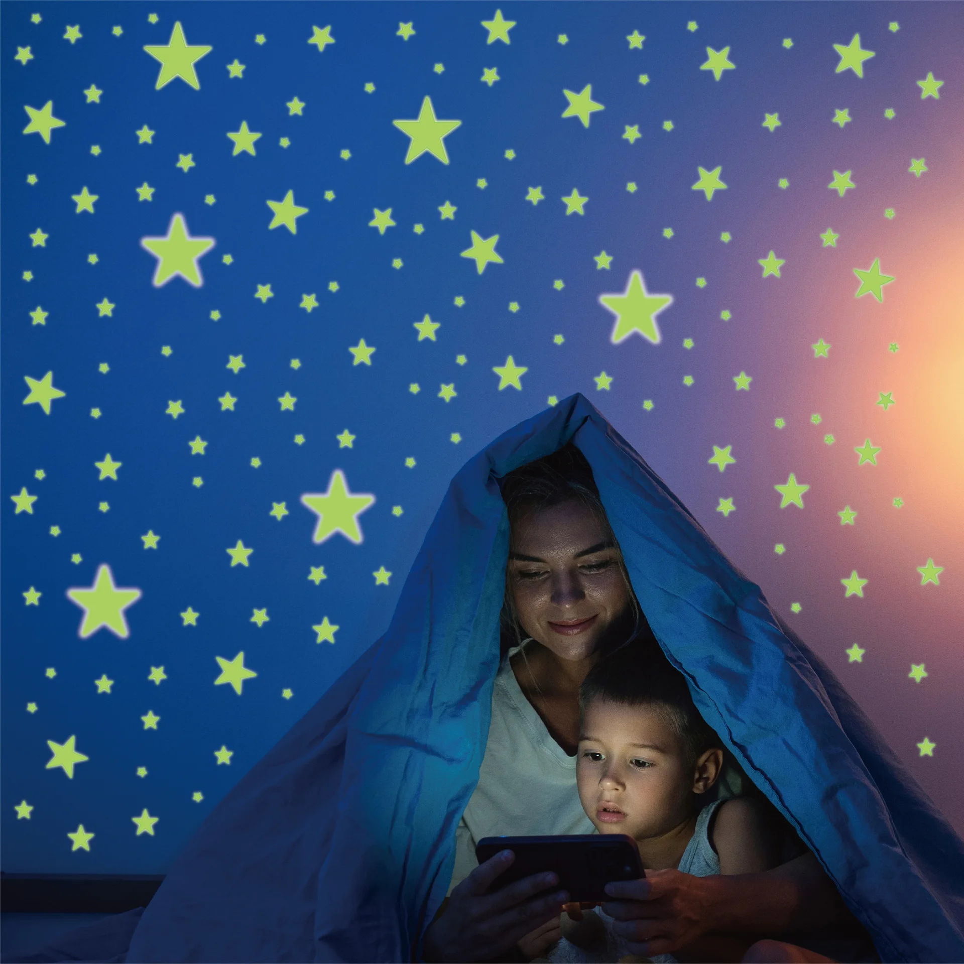 

Glow in the Dark Star Wall Stickers for DIY Home Decoration with Shining Effect, Ideal for Children's Room