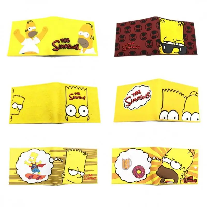 

The Simpsons Billfolds Walt Disney Anime Creative Girl Driver License Id Card Multi Functional Storage Funny Cartoon Wallet