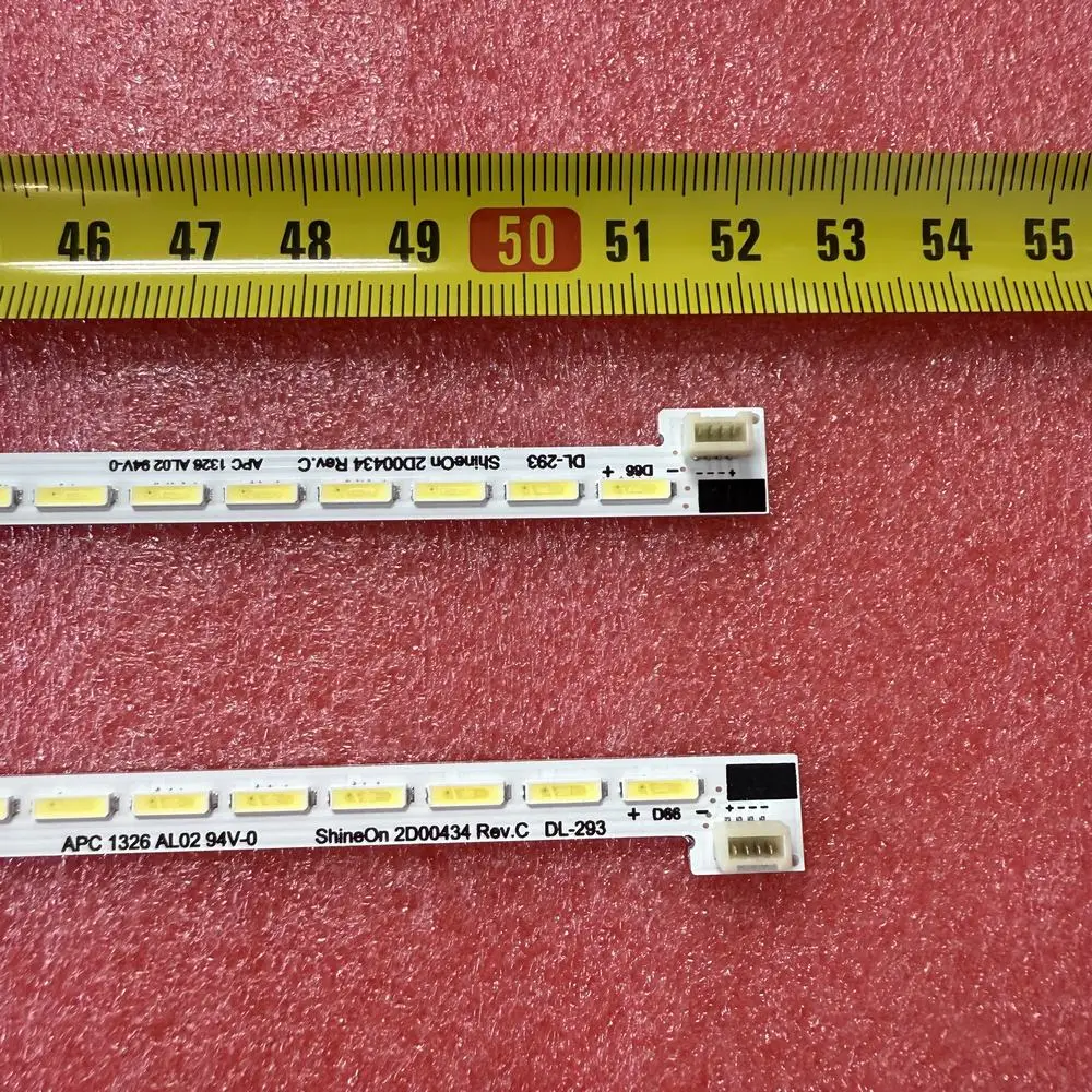 2 pz/set striscia di retroilluminazione a LED 66LED per 47E760A 47E680F HR-5300-AZ4700000 2D00433 2D00434