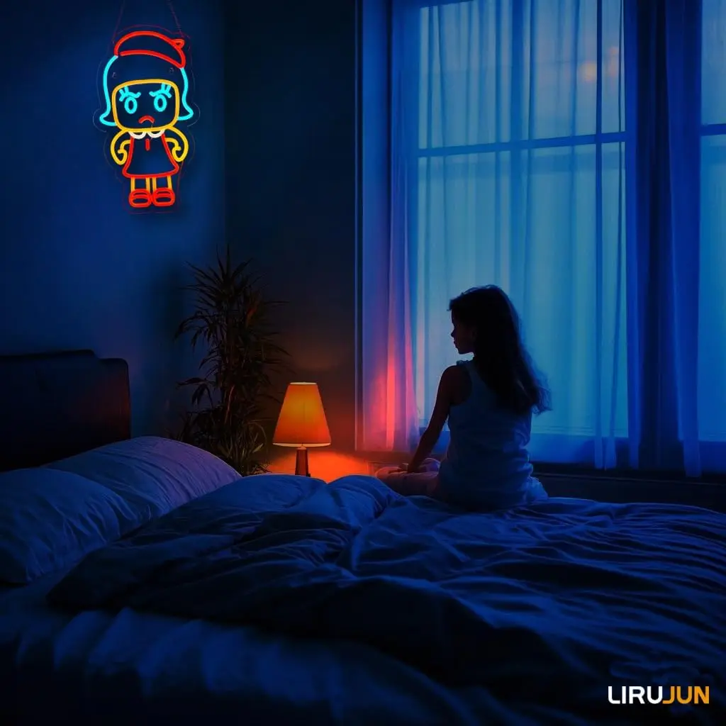 أنيمي تسجيل عكس الضوء USB Led ضوء النيون لغرفة نوم بار غرفة المعيشة سينما نادي جدار ديكور هدية لعيد الميلاد هدية الكريسماس #4