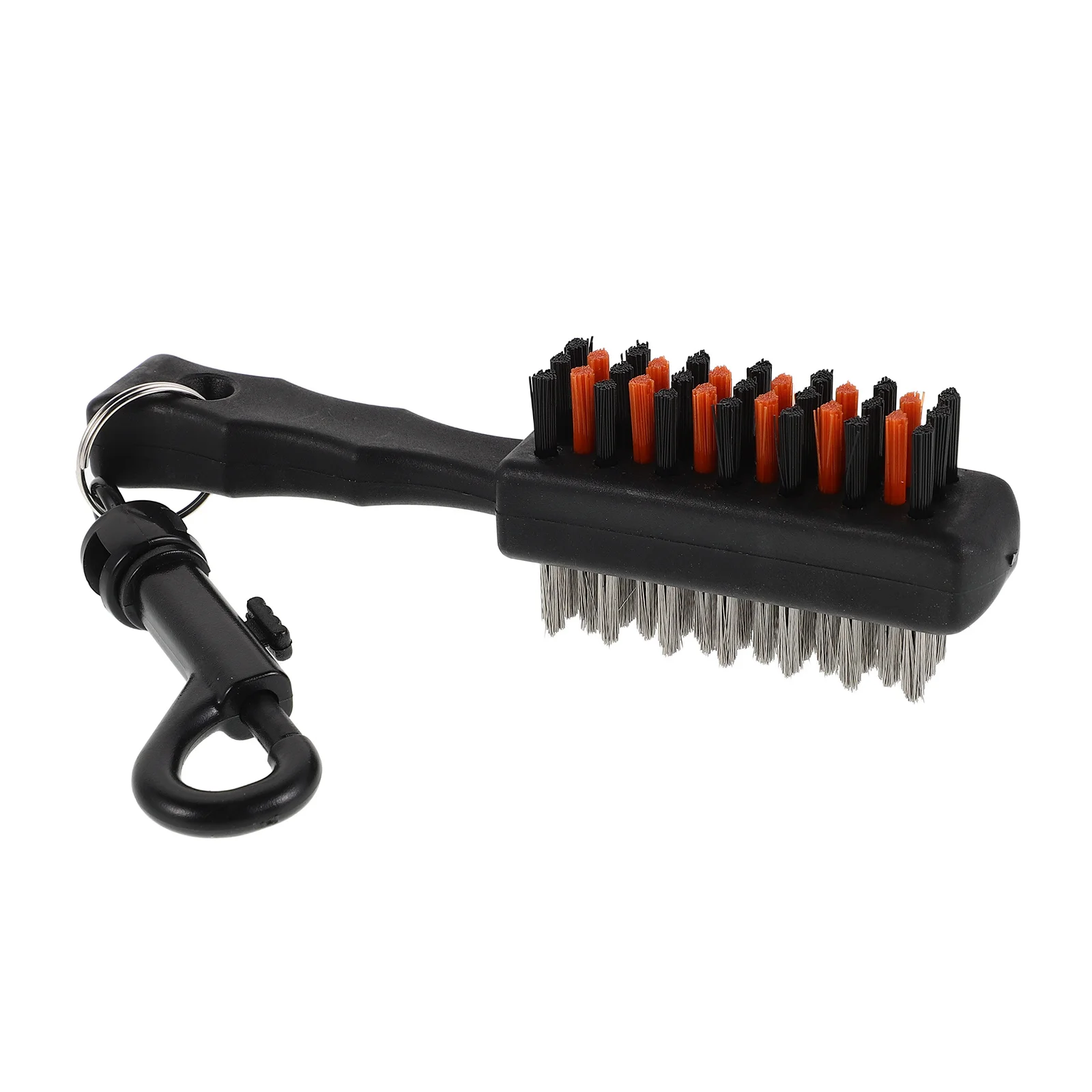 

Dual Function Golf Club Brush Stainless Steel and Plastic Bristles for Thorough Cleaning Ergonomic Handle Club Scrubber for Long