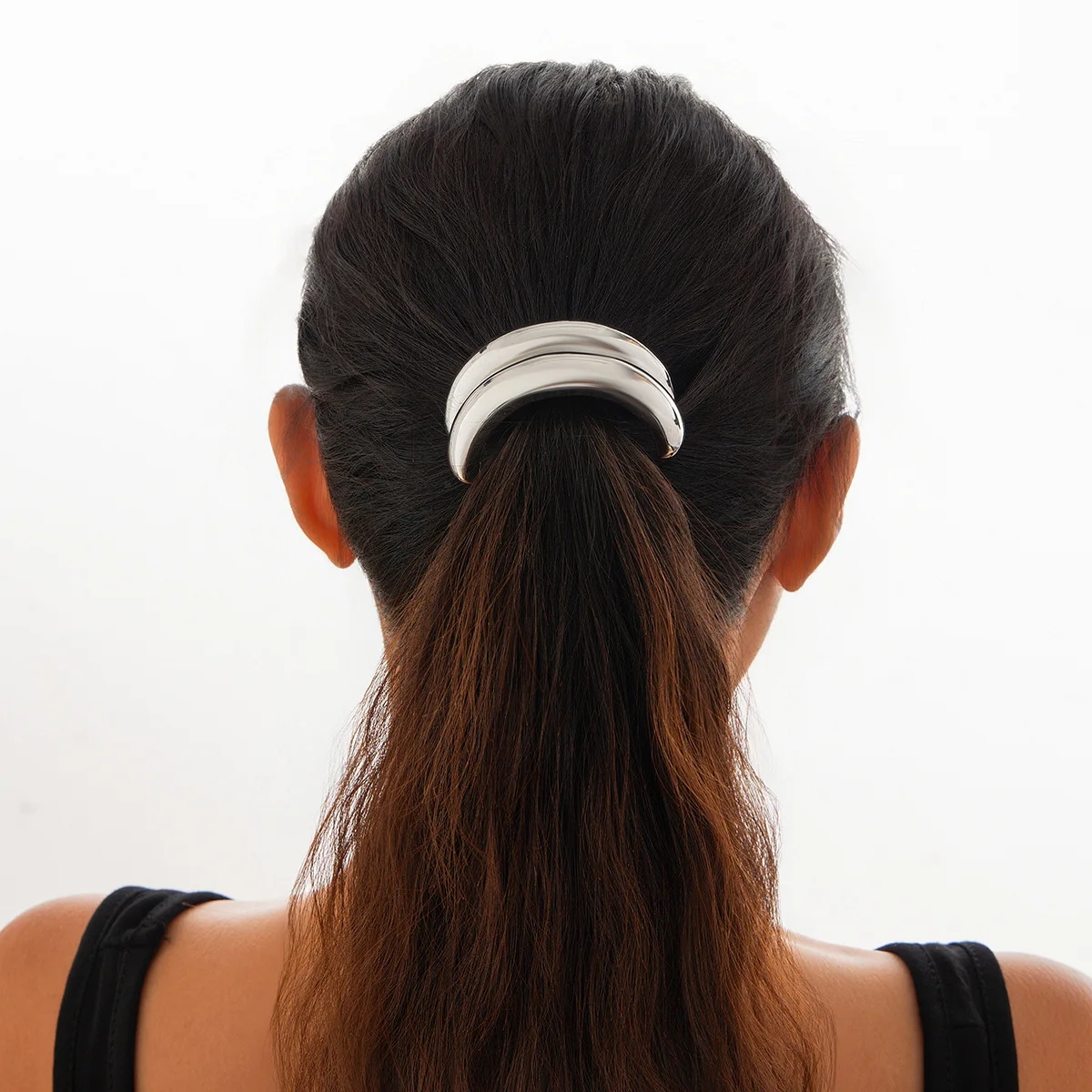 Metal Irregular Double-layer Hair Bands Ropes for Women Headband Elastic HairPins Hairband Fashion Jewelry Hair Accessories Gift image 3