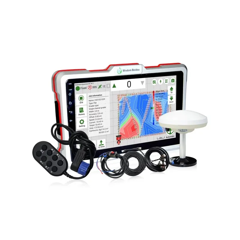 Hot Sale WISDOM BEIDOU High Accuracy RTK Navigator Agricultural Tractor Satellite Land Grader System for Farm Machinery