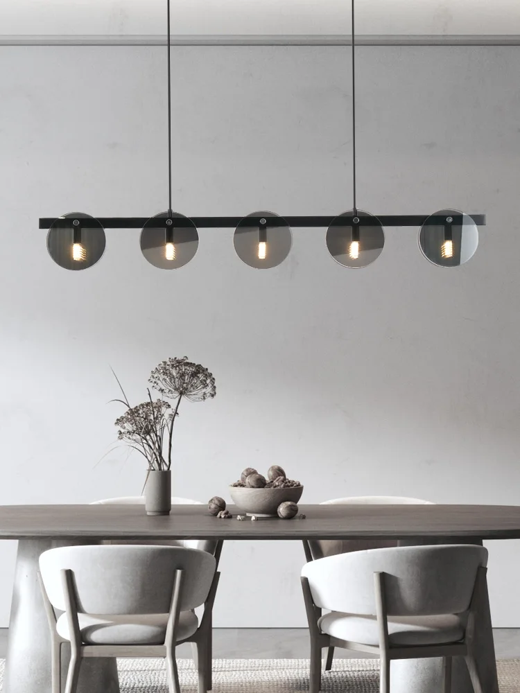 

Creative and Fashionable Design of Modern Study Chandelier Glass Simple One Character Bar and Restaurant Lighting G9 Chandelier