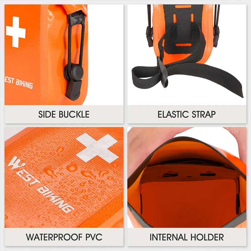 WEST BIKING Portable Medicine Bag First Aid Kit Emergency Bicycle Bag Cycling Camping Outdoor Sports Survival Kit Equipments