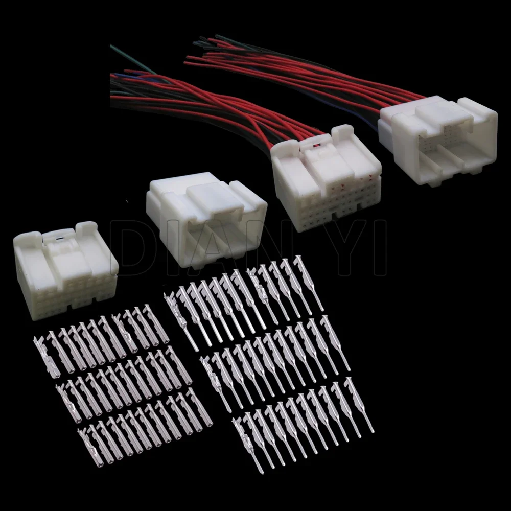 1 Set 35 Way Automotive Wire Cable Connector 1674558-1 1123338-1 90980-12145 AC Assembly Auto White Socket with Cables