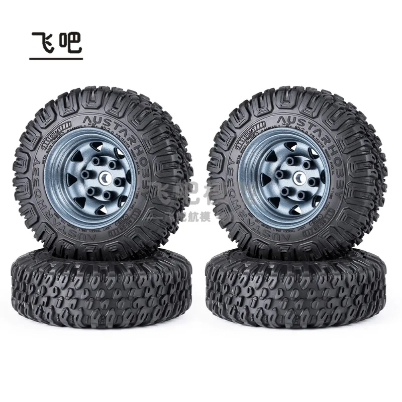 

1.55-inch Metal Wheel Hub with Tire Set Included for Climbing Model Car CC01 LC70 AXIAL New Upgraded DIY Accessories