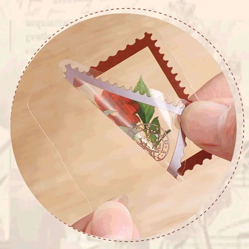 30 Pcs/Bag PET Flower Plant Sticker Bag Colorful DIY Hand Tent Decorative Material Creative Transparent Scrapbooking Sticker