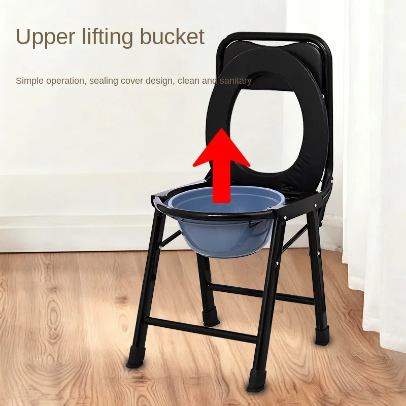 Elderly Pregnant Women's Disabled Mobile High Backrest Bath Toilet Chair Modern 120kg Capacity Brand Household Use
