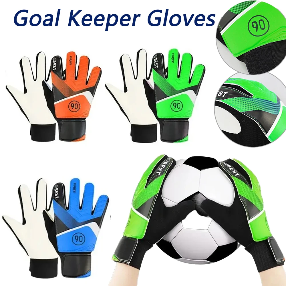 Soccer Goalie Gloves Latex Support Football Goalkeeper Gloves Full Finger Protection Anti-Slip Waterproof Gloves For Kids Adults