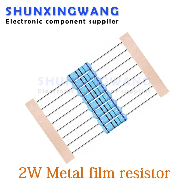 

20pcs 2W Metal film resistor 1% 1R ~ 1M 2.2R 4.7R 10R 22R 47R 100R 220R 470R 1K 10K 100K 2.2 4.7 10 22 47 100 220 470 ohm