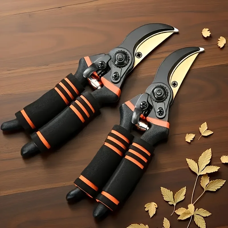 Titanium Garden Shears, 3-Pack, Ultra Sharp & Anti-Slip Grip, for Home & Landscaping.