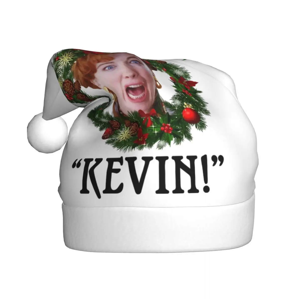 THE ORIGINAL Kevin! Home Alone Christmas Hats for Adult Men Women Santa Hat Cap Cosplay Gifts