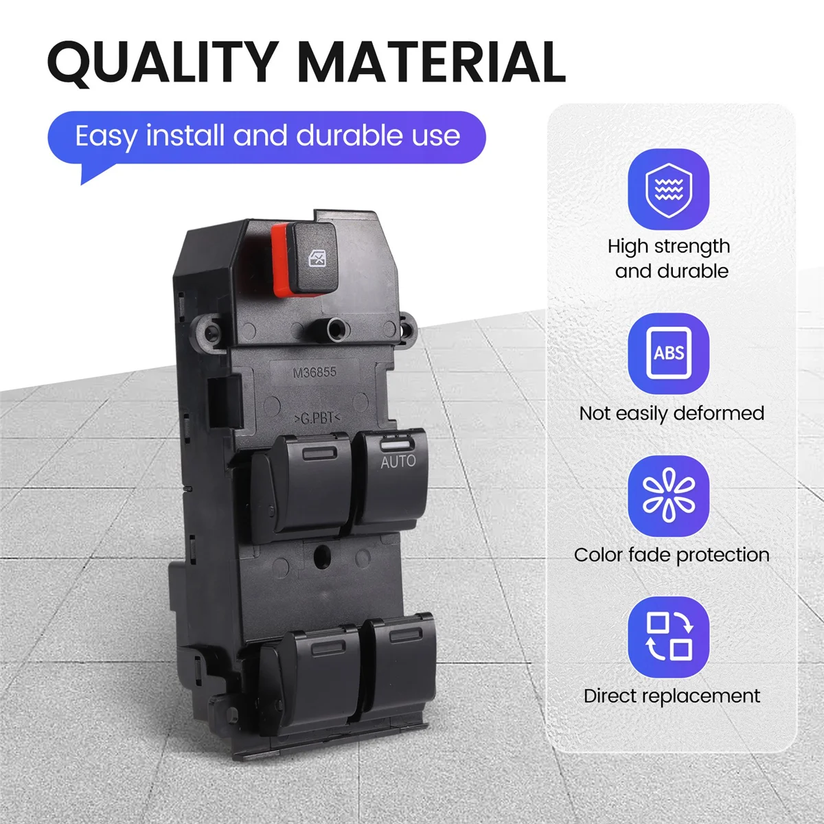 مفتاح تحكم في رفع النافذة الرئيسية ، جانب السائق الأمامي الأيمن ، RHD 35750-TM0-F01 ، هوندا سيتي