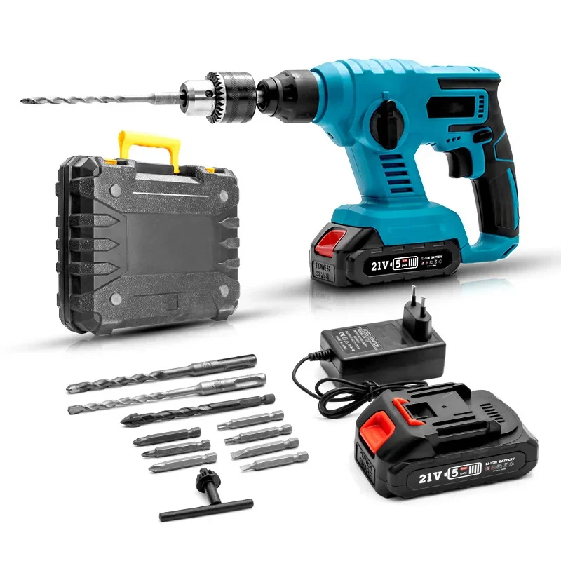 

Hot Selling 21V Cordless Power Tools 26mm Lithium Electric Hammer Drill For Concrete Wood Drilling Impact