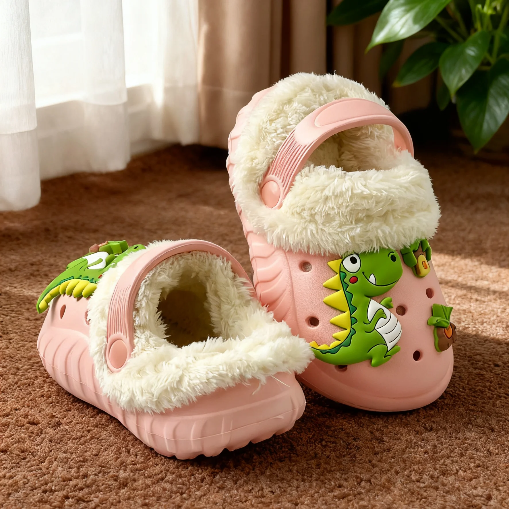 

Newly popular hole shoe cotton mop DIY fashion versatile home plush cute anti odor cotton shoe cotton mop