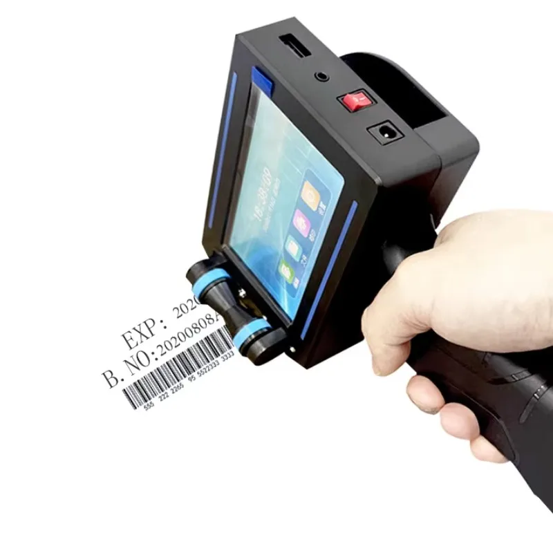 Manual Tij Portable Handheld Inkjet Printers Gun Touch Screen Expiry Date Printing Machine Coding Machines for  Plastic