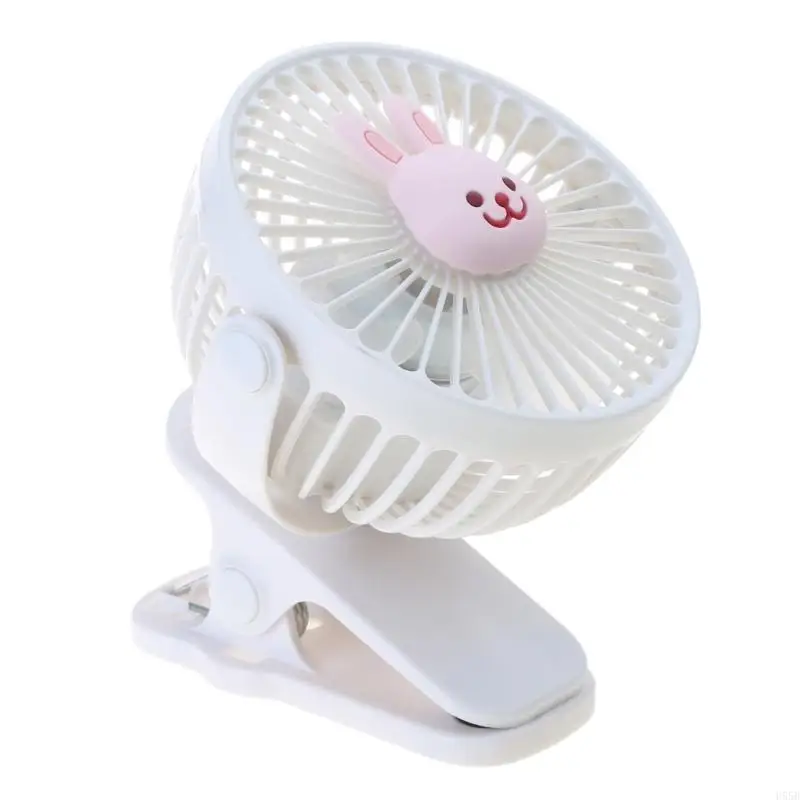 H55B الكرتون عربة طفل مروحة عربة أطفال مخصصة برودة مروحة 3 شفرات مروحة مروحة محمولة يجب أن يكون ملحق للآباء #4