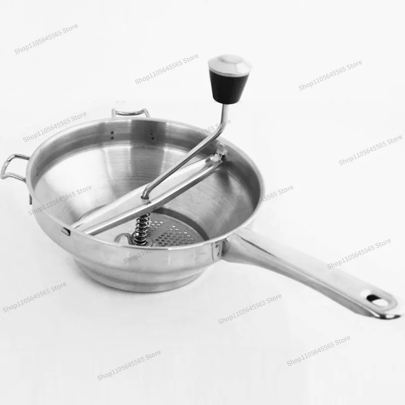 For Stainless Steel Manual Potato Mixer, Masher, Mud Press, Vegetable and Fruit Complementary Food Multi-purpose Cooker