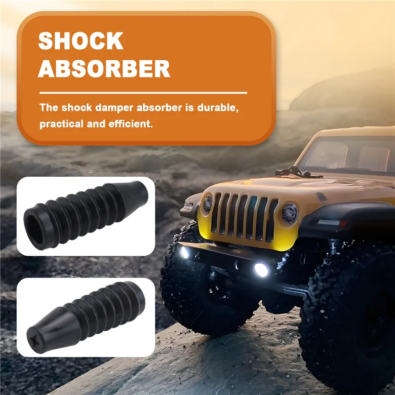 A45F-4szt. Osłony przeciwpyłowe amortyzatorów do samochodów RC, części zamienne do modeli RC 1:8 RC4WD HSP DHK, akcesoria do samochodów terenowych typu crawler, 46 mm