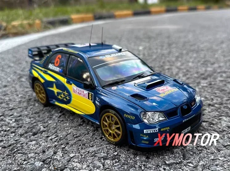 Sun star 1:18 For Subaru Winged leopard No.6 WRC Rally Alloy Diecast Model Car Kids Toys Gifts Hobby Display Collection Blue