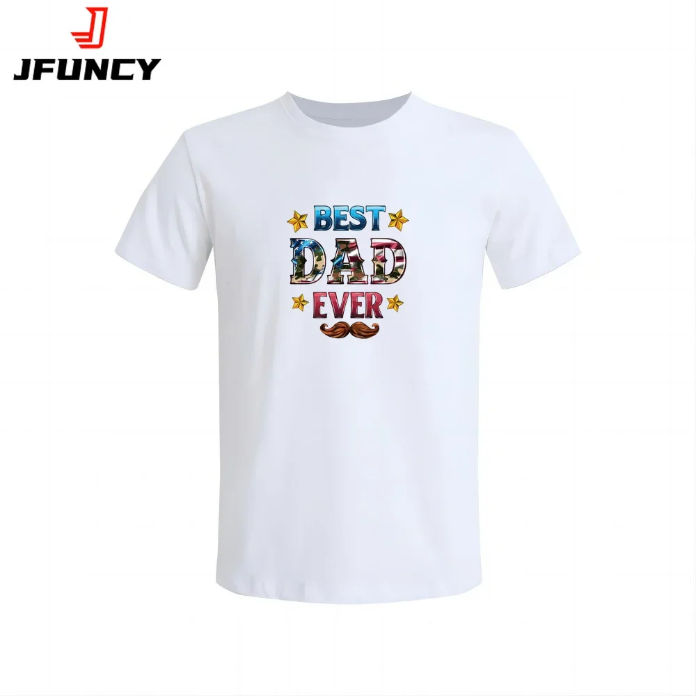 

2024 Men's Cotton T-shirt Oversized Tshirt Short Sleeve Tee Fashion Dad Graphic T Shirt Male Summer Tops Man Clothing