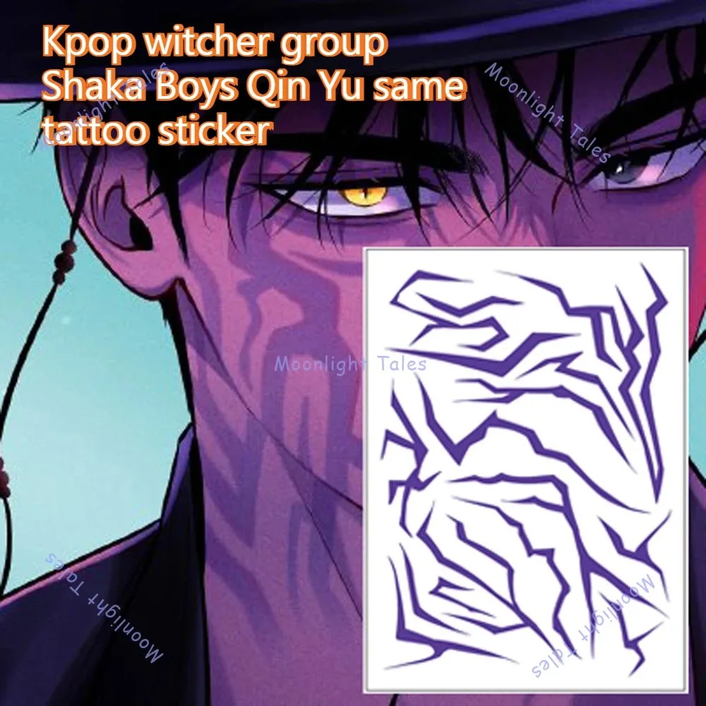 K pop demon hunters Halloween Anime grupo tatuaje pegatinas Saja Boys Rumi Demon Boy grupo pegatinas para fiestas rendimiento