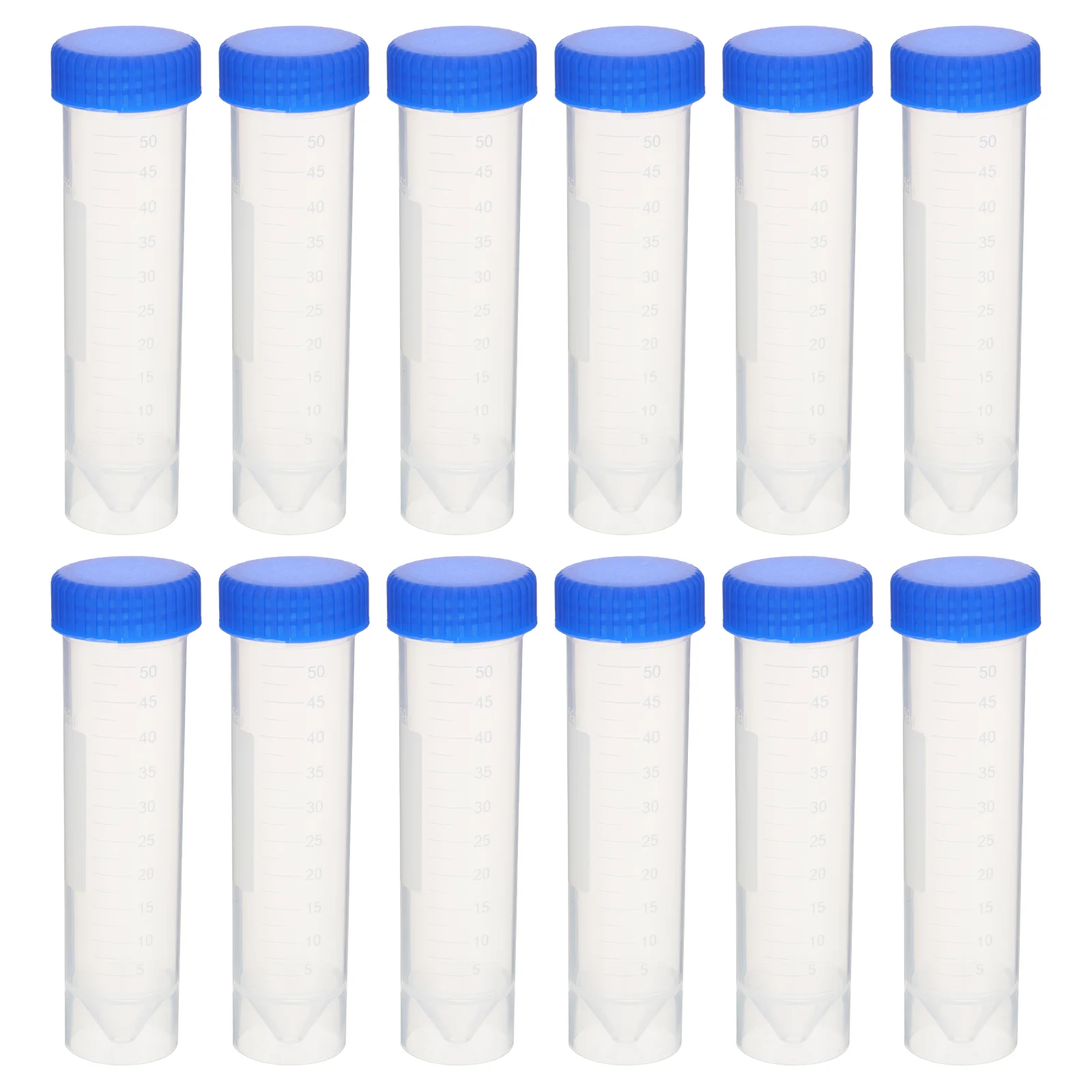 

50 Pcs Test Tube Centrifuge Microcentrifuge Tubes Plastic Conical with Caps Labs