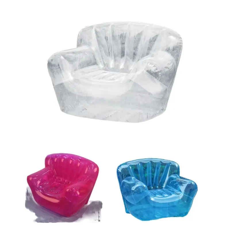 Modern Portable PVC Inflatable Sofa Waterproof Air Couch for Living Room Bedroom Outdoor Camping Heavy Duty Furniture 330lbs