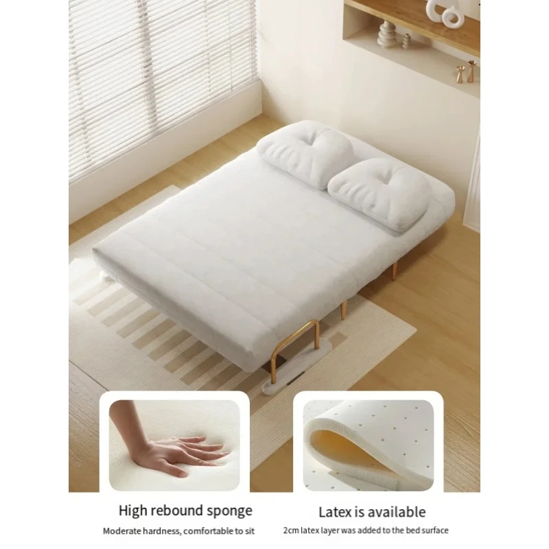 Foldable sofa bed, dual-purpose small unit living room, single and double sofa balcony, multifunctional sliding and telescopic