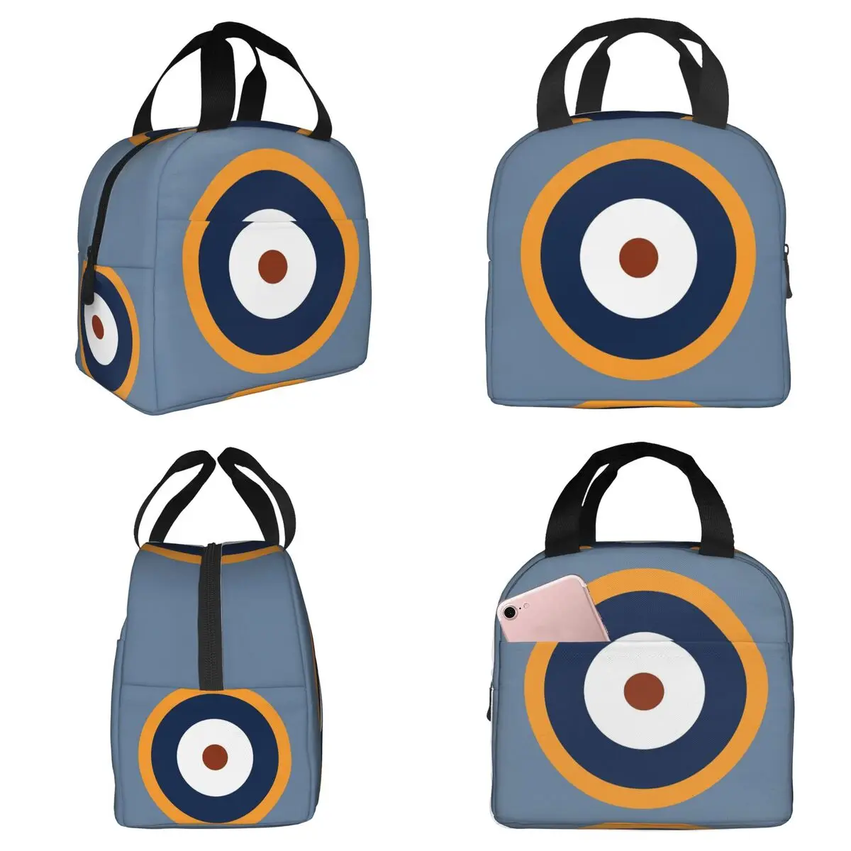 The RAF Roundel Version Used During World War 2 Insulated Lunch Bag for Kids School Cooler Thermal Food Box Tote Lunch Boxes