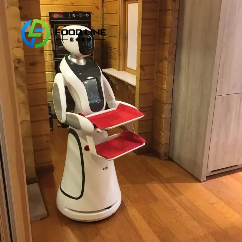 Customized Humanoid Artificial Intelligence Robot Waiter Automatic Food Delivery Server For Hotel Dining Hall