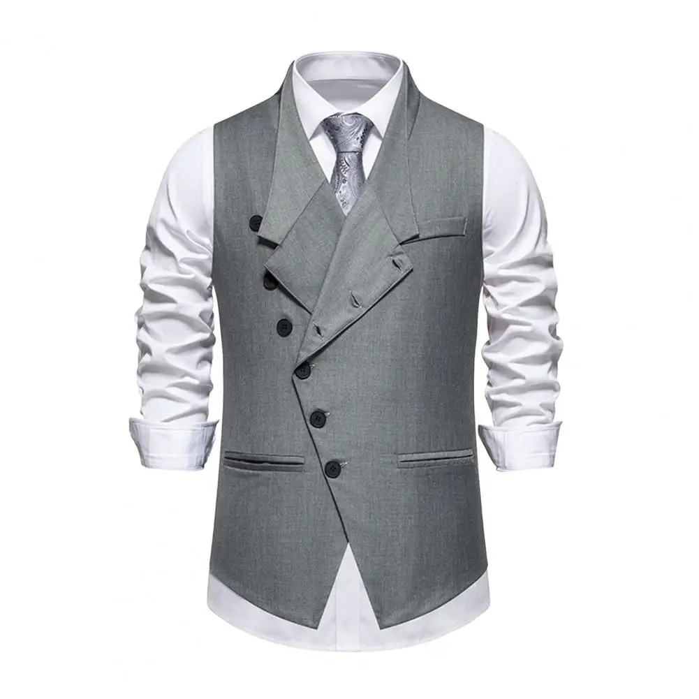 Dress Vests For Men Slim Fit Mens Suit Vest Male Waistcoat Gilet Homme Casual Sleeveless Formal Business Jacket Plus Size M-6XL