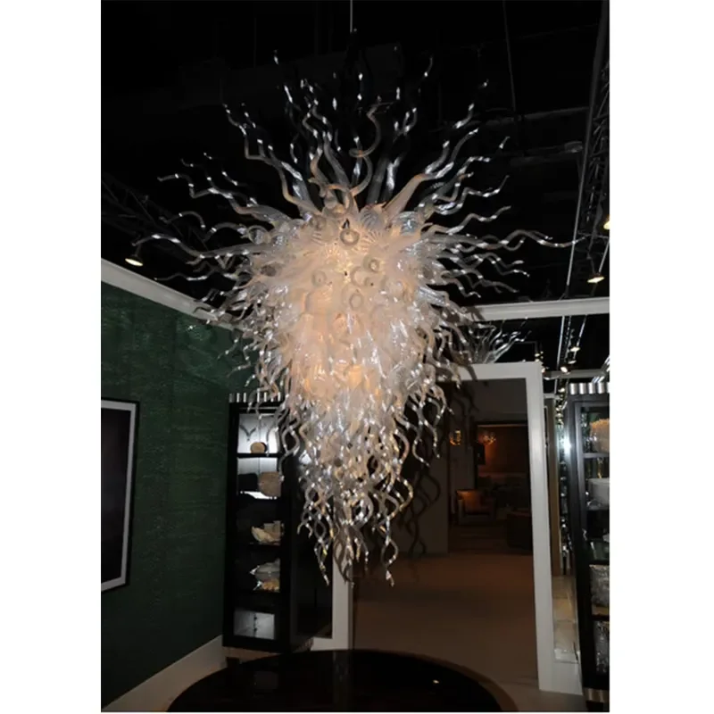 Luxury Murano Glass Chandelier Hotel Lobby Style Ceiling Light Modern Interior Lighting Fixture for Living Room Dining Room
