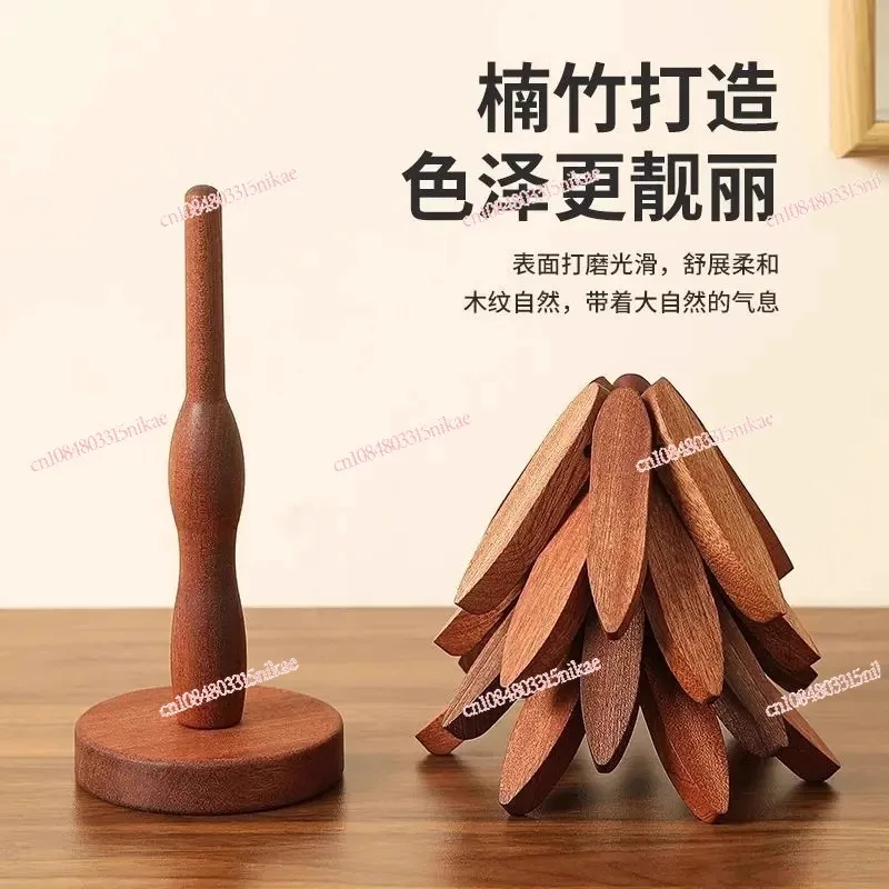 Creative Wooden Table Mat | Heat-Resistant Pot/Cup/Bowl Pad, Home Decorative Trivet
