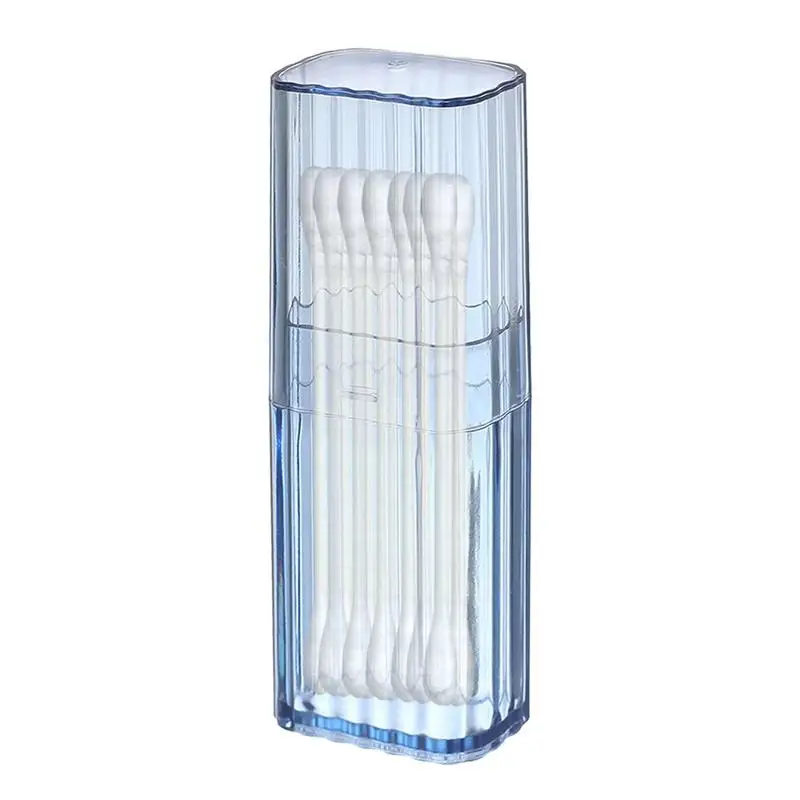 Cotton Swab Jar Cotton Swab Holder Cotton Swab Dispenser with Lid Plastic Ear Stick Swabs Holder Bathroom Storage Jars