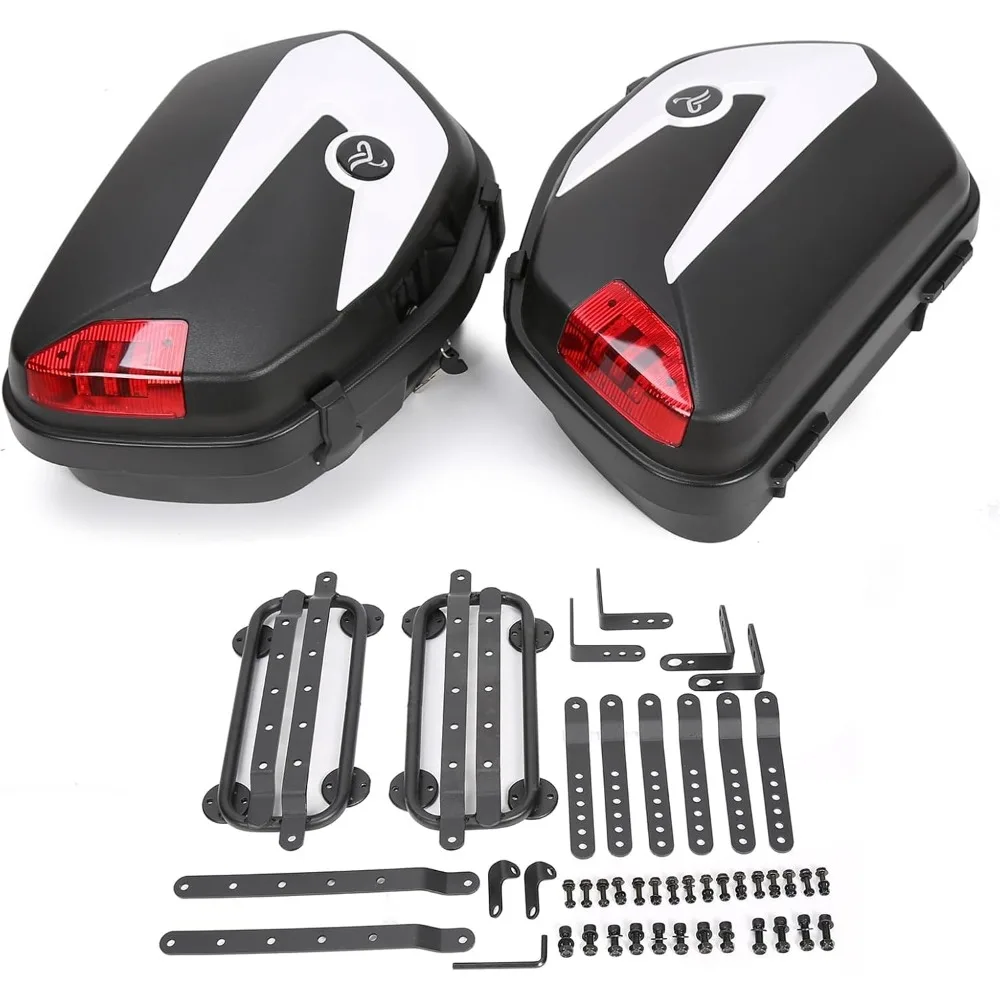 

Жесткие седельные сумки, совместимые с Can-am Spyder Roadster rs St Honda Street с монтажными кронштейнами